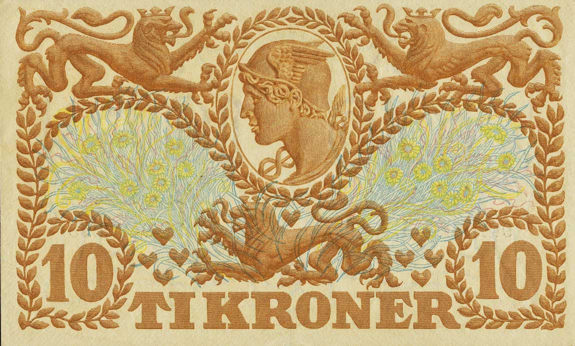 Back of Denmark p31b: 10 Kroner from 1937