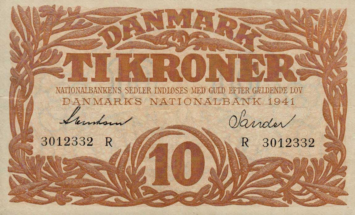 Front of Denmark p31j: 10 Kroner from 1941