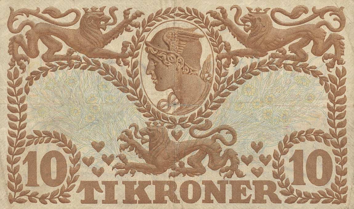 Back of Denmark p31l: 10 Kroner from 1942