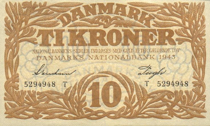 Front of Denmark p31m: 10 Kroner from 1942