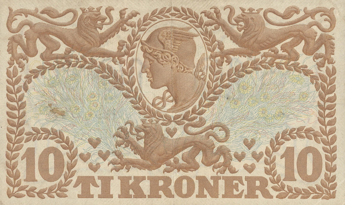 Back of Denmark p31o: 10 Kroner from 1943