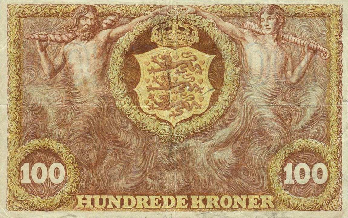 Back of Denmark p33c: 100 Kroner from 1941