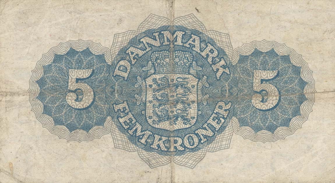 Back of Denmark p35f: 5 Kroner from 1949