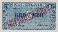 p35s from Denmark: 5 Kroner from 1944