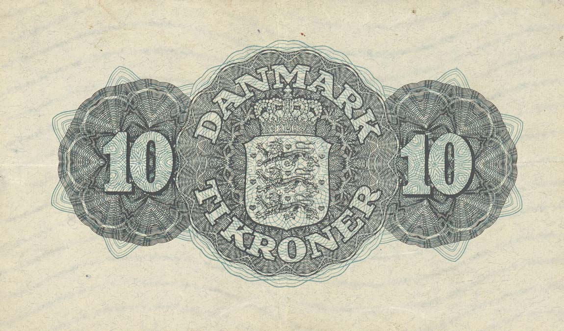 Back of Denmark p37l: 10 Kroner from 1948