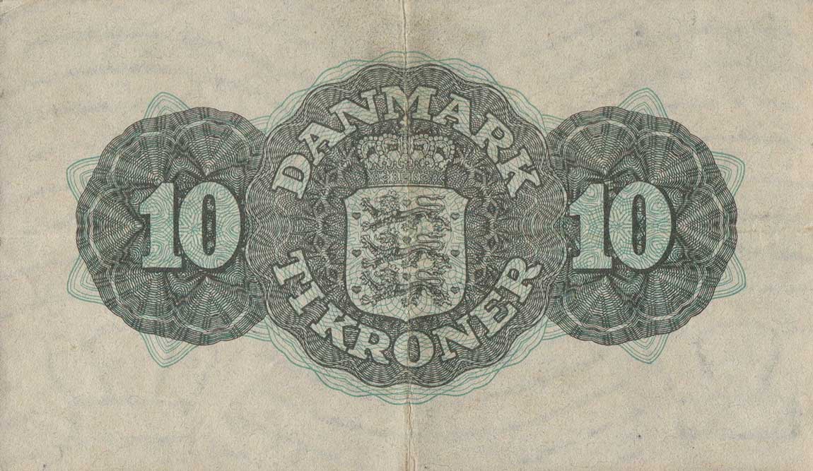 Back of Denmark p37h: 10 Kroner from 1948