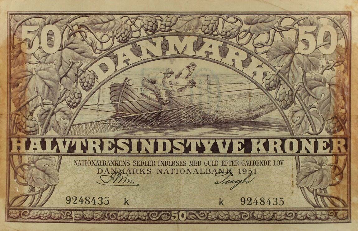 Front of Denmark p38f: 50 Kroner from 1948