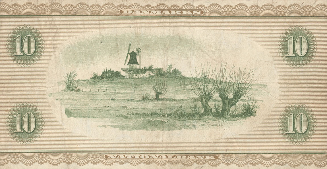 Back of Denmark p43a: 10 Kroner from 1951