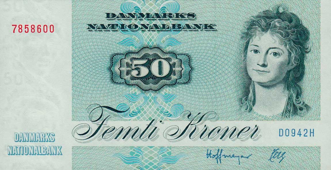 Front of Denmark p50k: 50 Kroner from 1994