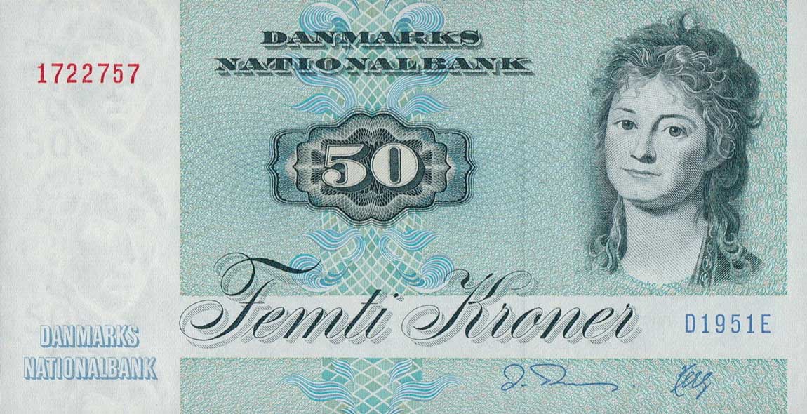 Front of Denmark p50l: 50 Kroner from 1995