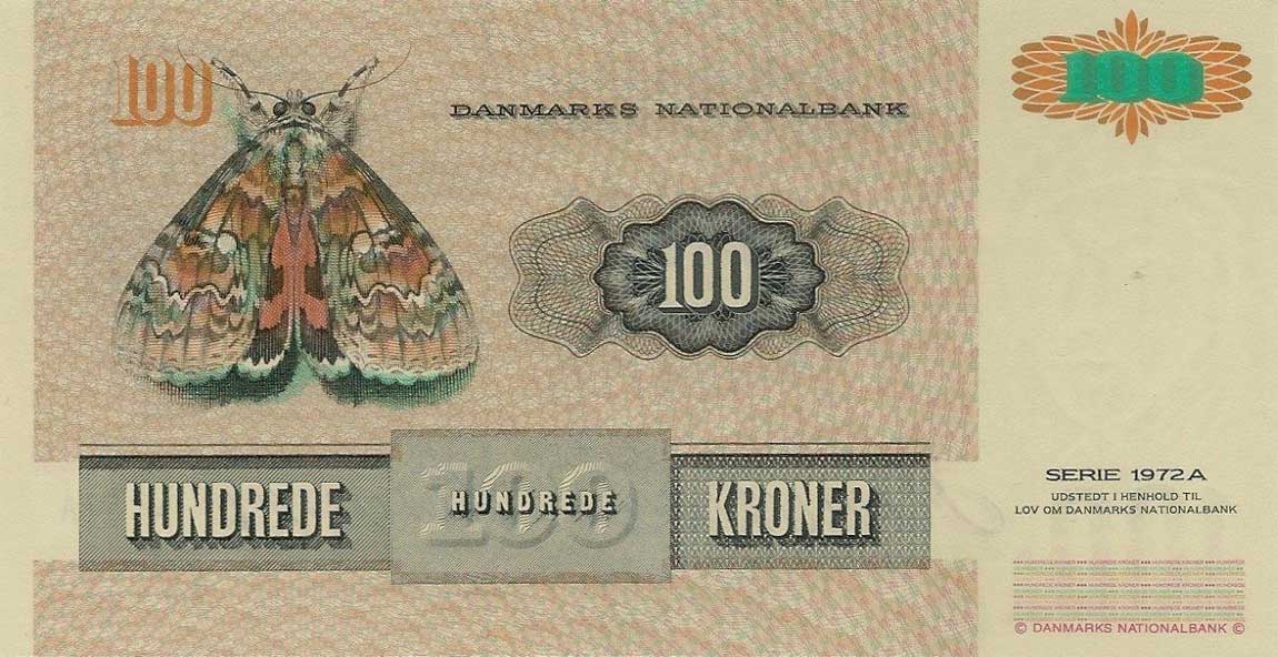 Back of Denmark p54e: 100 Kroner from 1995