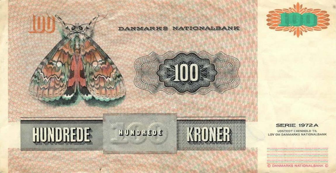 Back of Denmark p54h: 100 Kroner from 1997