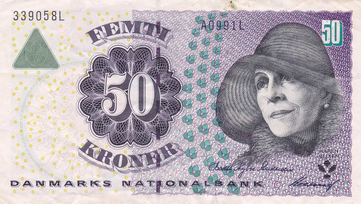 Front of Denmark p55a: 50 Kroner from 1999