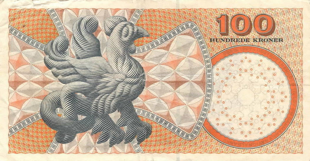 Back of Denmark p56e: 100 Kroner from 2001