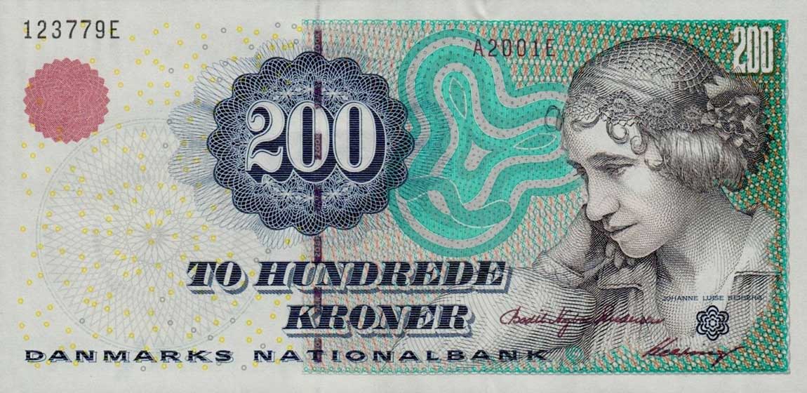 Front of Denmark p57b: 200 Kroner from 2000