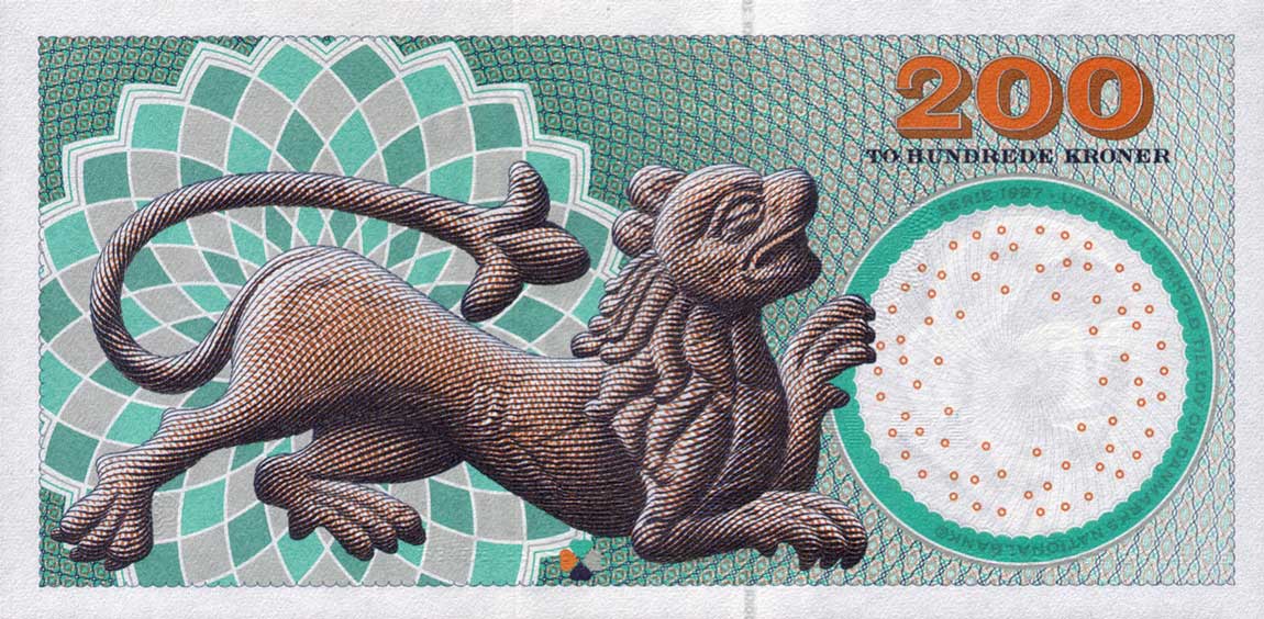 Back of Denmark p62d: 200 Kroner from 2005