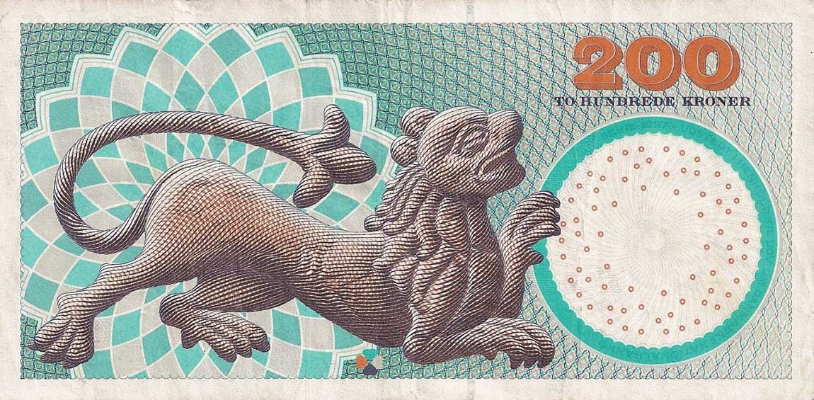 Back of Denmark p62f: 200 Kroner from 2008