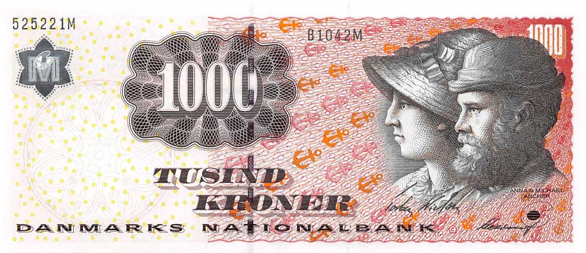 Front of Denmark p64b: 1000 Kroner from 2004