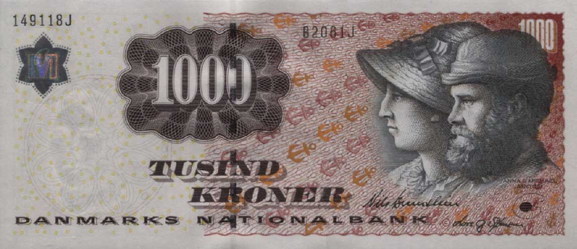 Front of Denmark p64c: 1000 Kroner from 2006