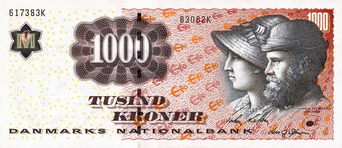 Front of Denmark p64d: 1000 Kroner from 2006