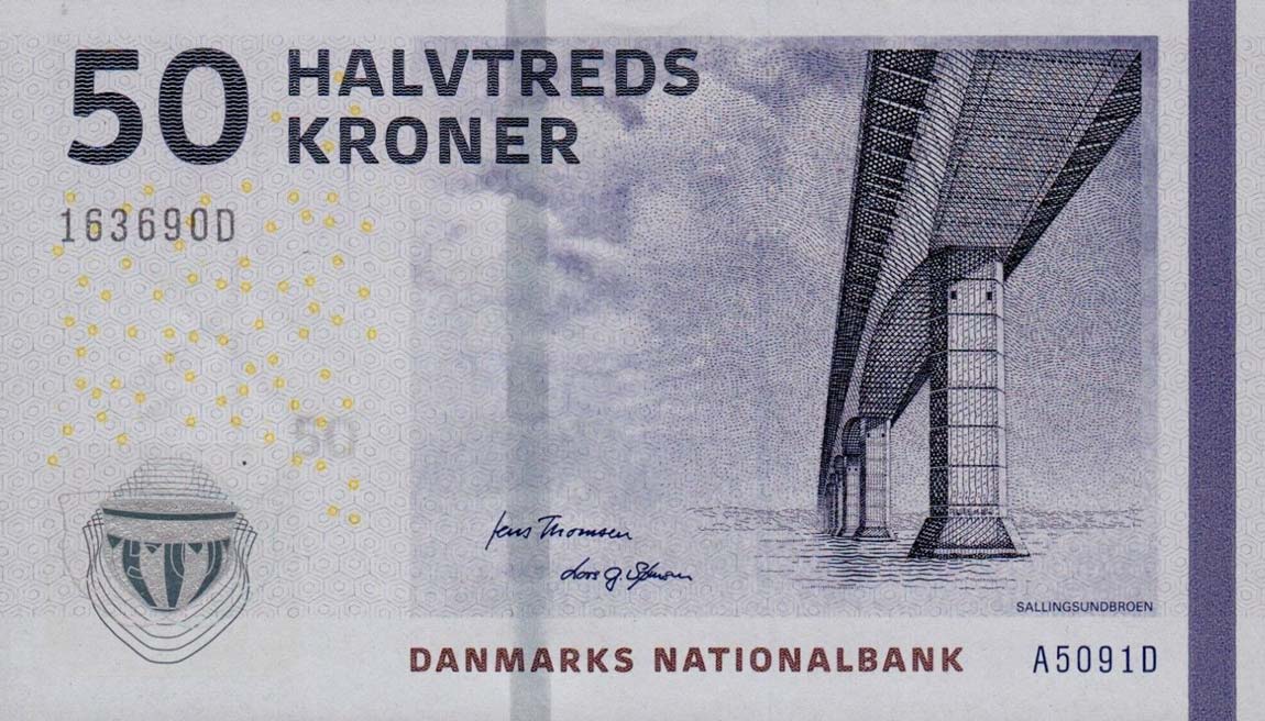 Front of Denmark p65a: 50 Kroner from 2009