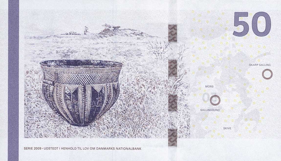 Back of Denmark p65c: 50 Kroner from 2009