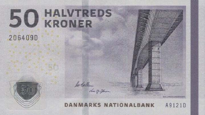 Front of Denmark p65e: 50 Kroner from 2012