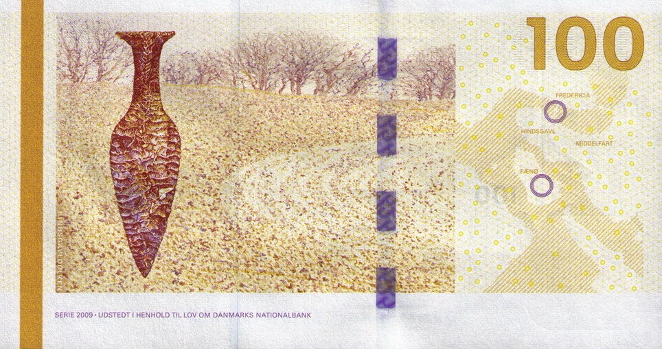 Back of Denmark p66a: 100 Kroner from 2009