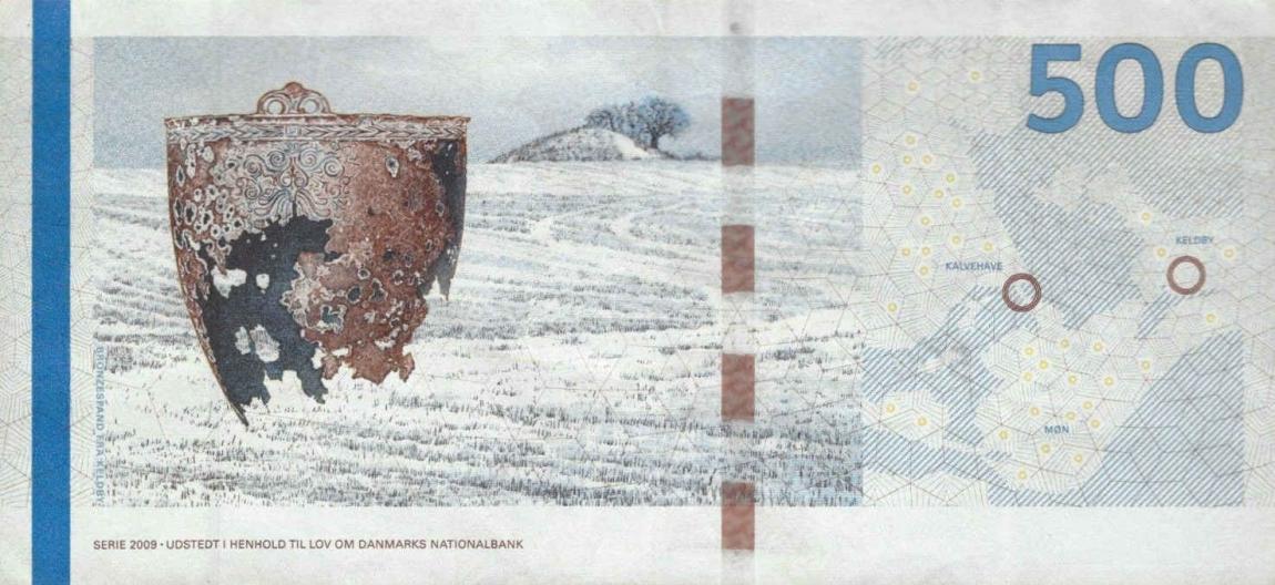 Back of Denmark p68b: 500 Kroner from 2011