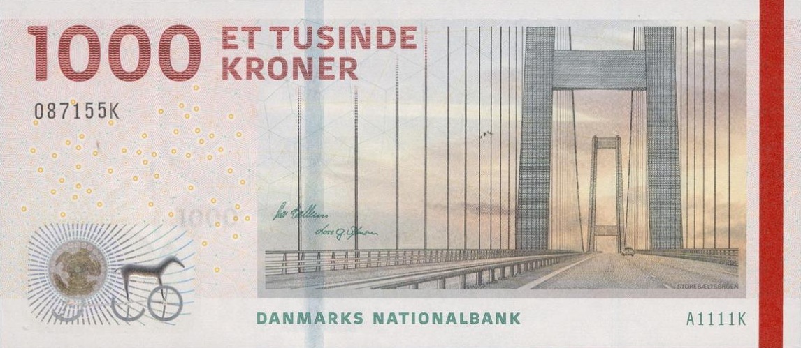 Front of Denmark p69a: 1000 Kroner from 2011