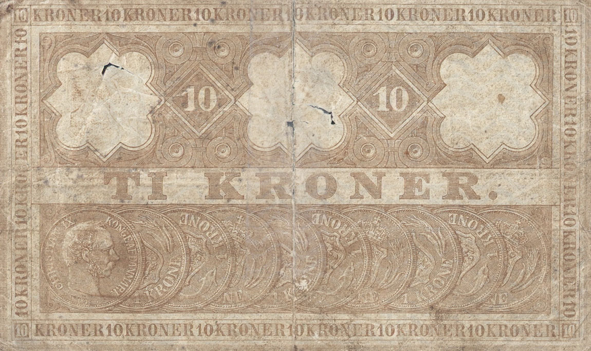 Back of Denmark p7i: 10 Kroner from 1910