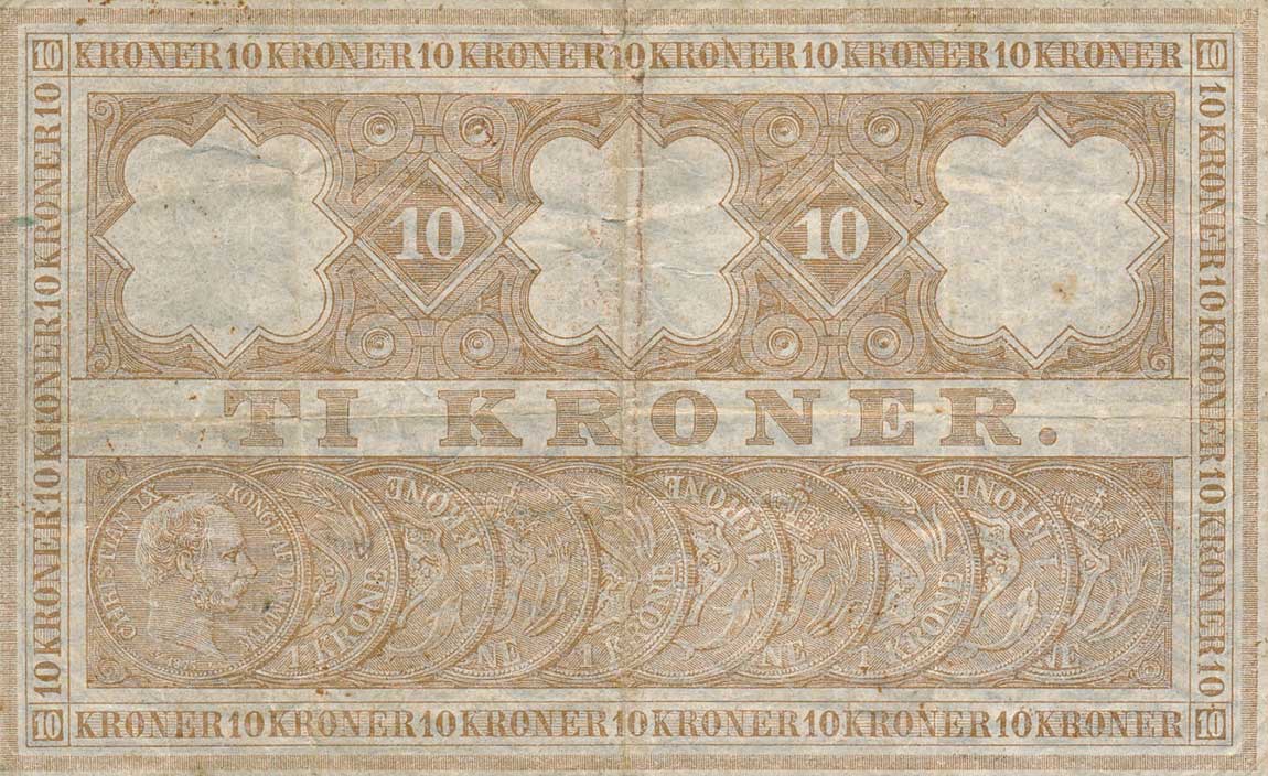 Back of Denmark p7k: 10 Kroner from 1911