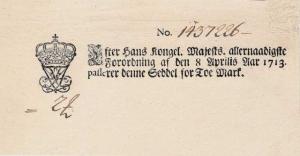 pA11r from Denmark: 2 Mark from 1713