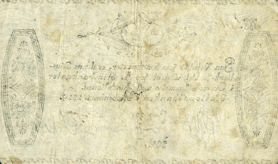 Back of Denmark pA53: 1 Rigsbankdaler from 1819