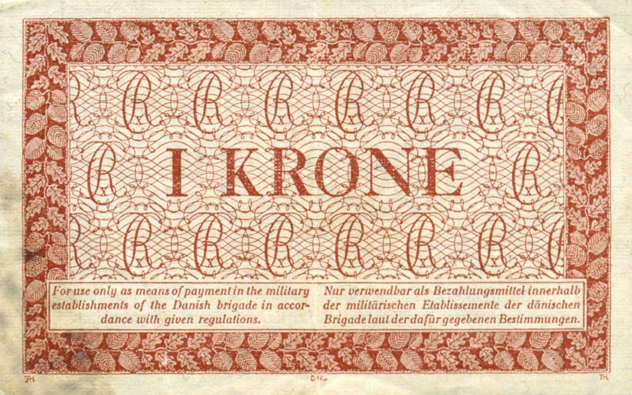 Back of Denmark pM10a: 1 Krone from 1947