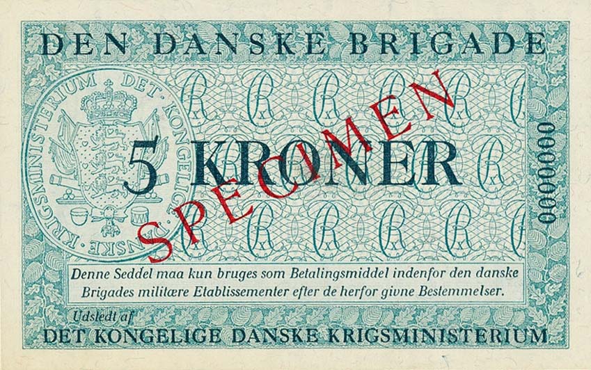 Front of Denmark pM11s: 5 Kroner from 1947