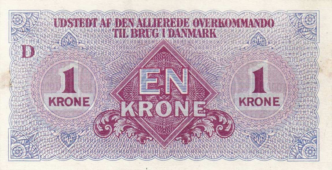 Front of Denmark pM2: 1 Krone from 1945