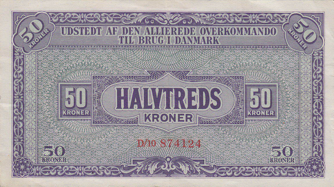 Front of Denmark pM5: 50 Kroner from 1945