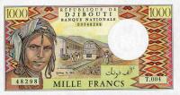 p37e from Djibouti: 1000 Francs from 1991