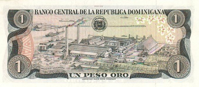 Back of Dominican Republic p116a: 1 Peso Oro from 1978