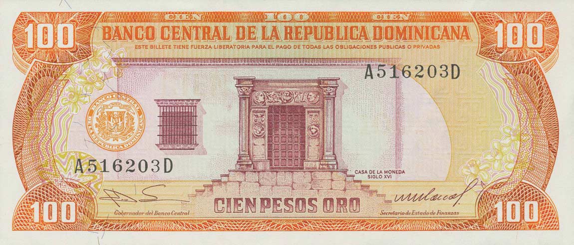 realbanknotes-dominican-republic-p122b-100-pesos-oro-from-1984