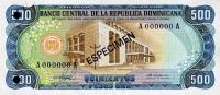 Gallery image for Dominican Republic p123s1: 500 Pesos Oro