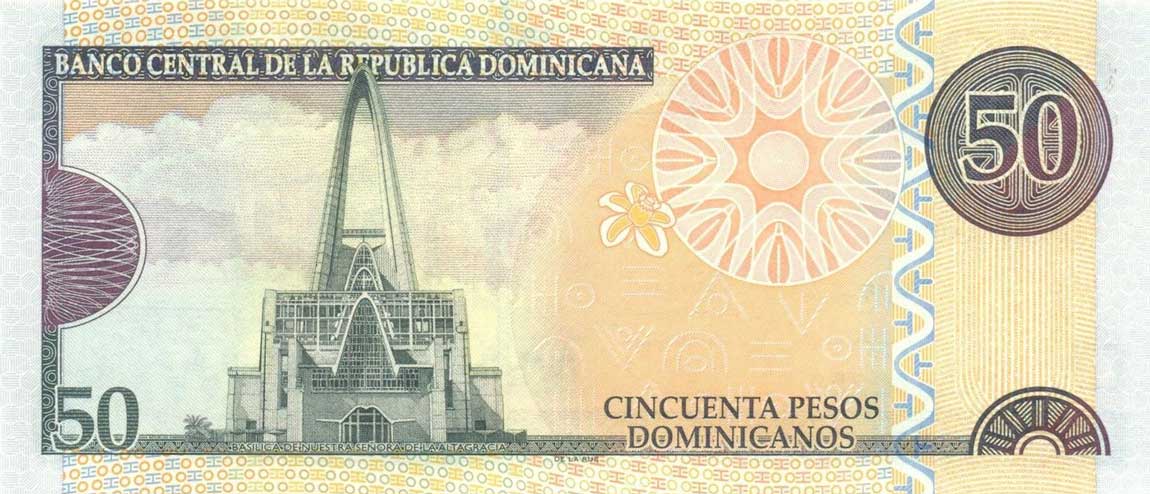 Back of Dominican Republic p183a: 50 Pesos Dominicanos from 2011
