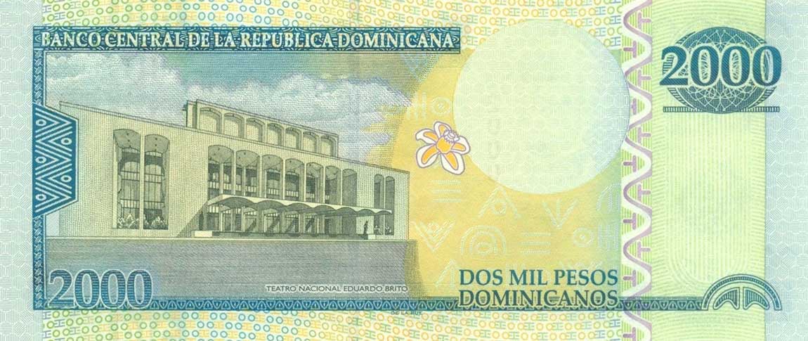 Back of Dominican Republic p188a: 2000 Pesos Dominicanos from 2011