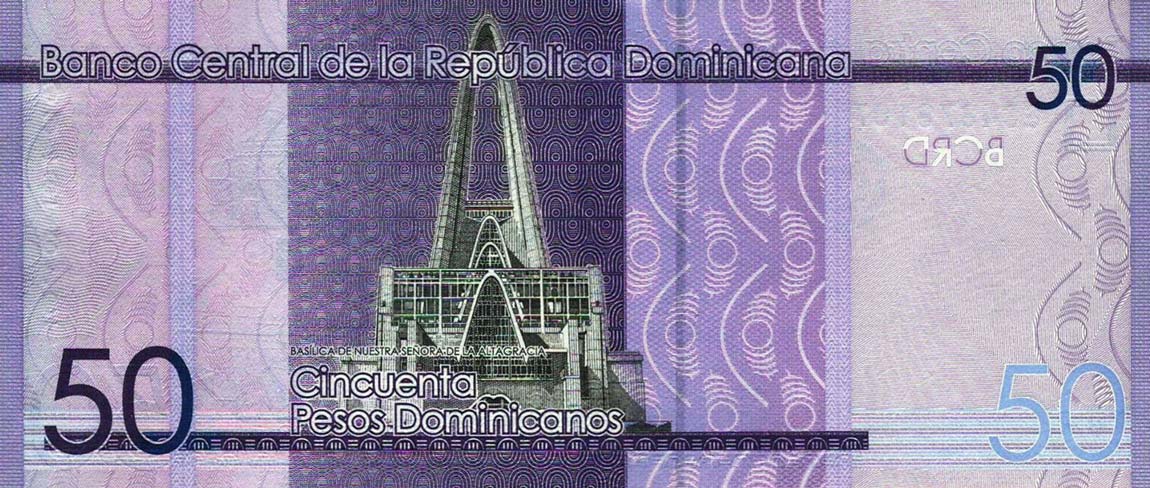 Back of Dominican Republic p189d: 50 Pesos Dominicanos from 2017