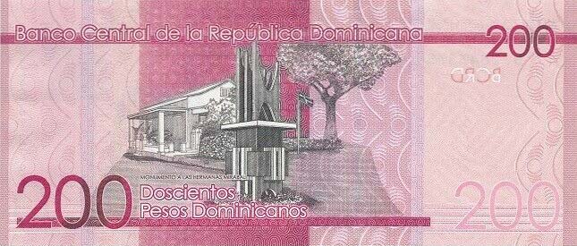 Back of Dominican Republic p191d: 200 Pesos Dominicanos from 2017