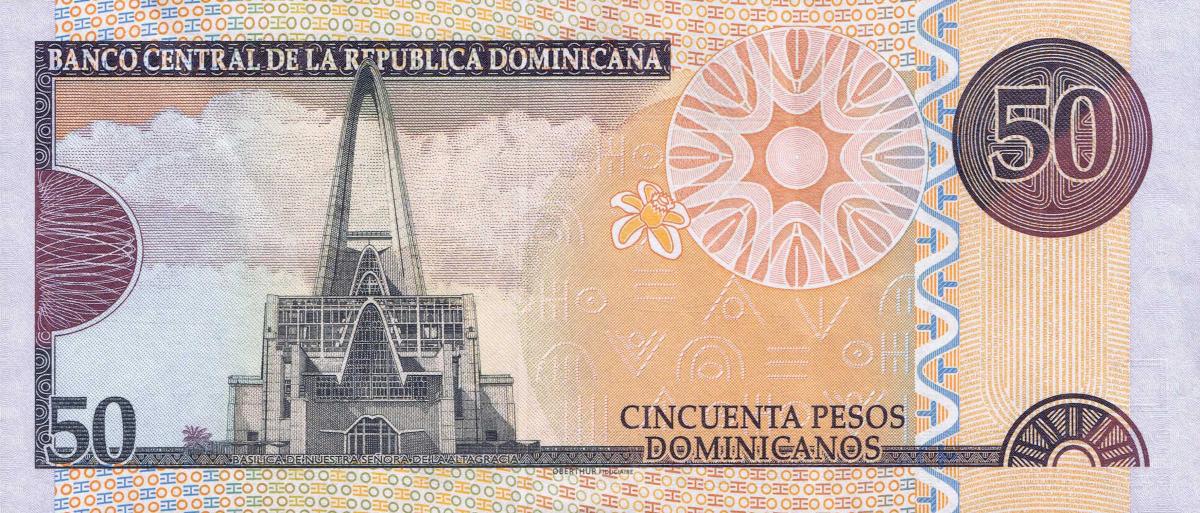 Back of Dominican Republic p183c: 50 Pesos Dominicanos from 2013