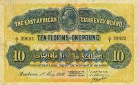 p10 from East Africa: 10 Florin from 1920