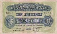 p29b from East Africa: 10 Shillings from 1943