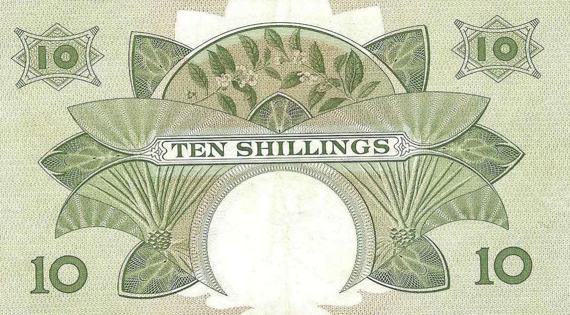 Back of East Africa p38a: 10 Shillings from 1958